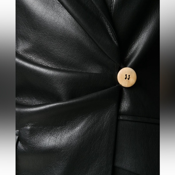 Nanushka Blair Wrap Front Vegan Leather Blazer - Picture 11 of 13